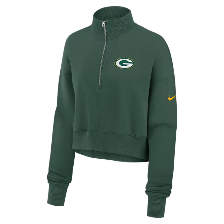Nike Nike NFL Rugby Jerseys Women's Green Stand Collar Moderate