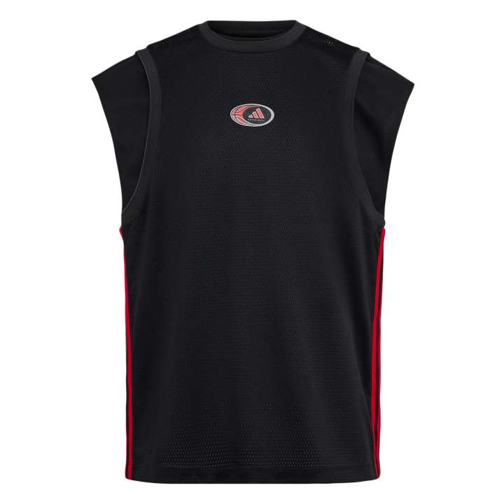 Adidas Adidas Basketball Jerseys Men's Black Crew Neck Moderate
