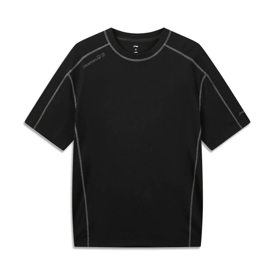 Li-Ning Li Ning Outdoor CF Tracing T Shirts Unisex Black Crew Neck Moderate