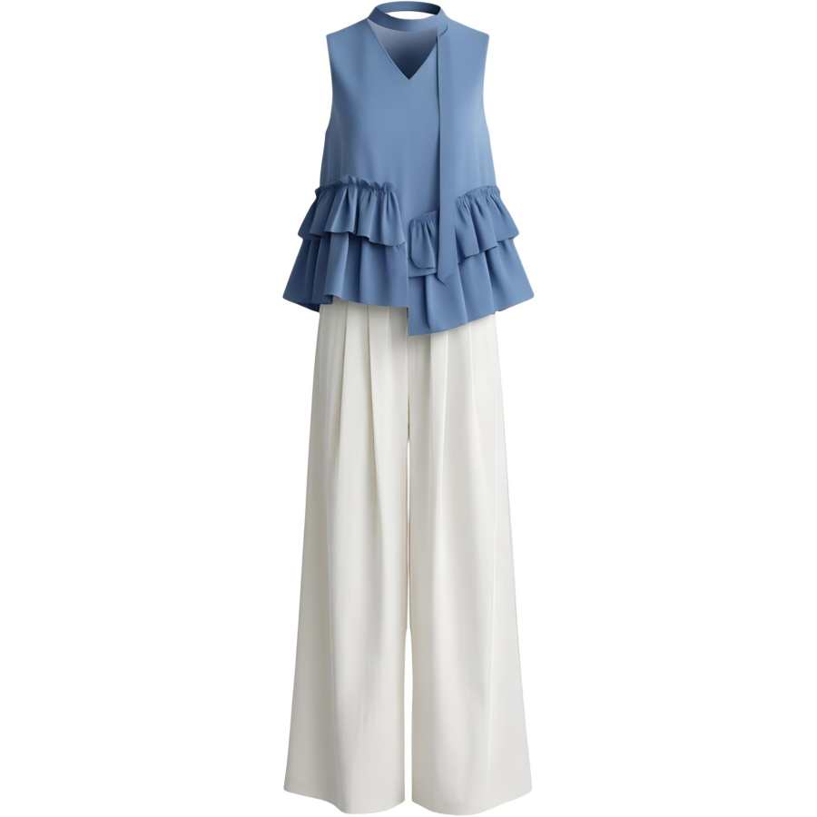 CHARM GLOW Casual Suits Women's V Neck Thin