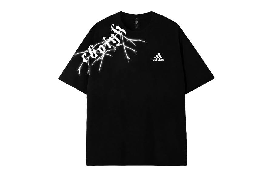 Adidas Adidas MUST HAVES T Shirts Unisex Lightning Black Crew Neck Moderate Straight Fit