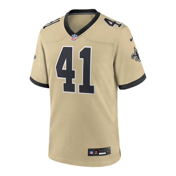 Nike Nike NFL Rugby Jerseys Men's Gold V Neck Moderate