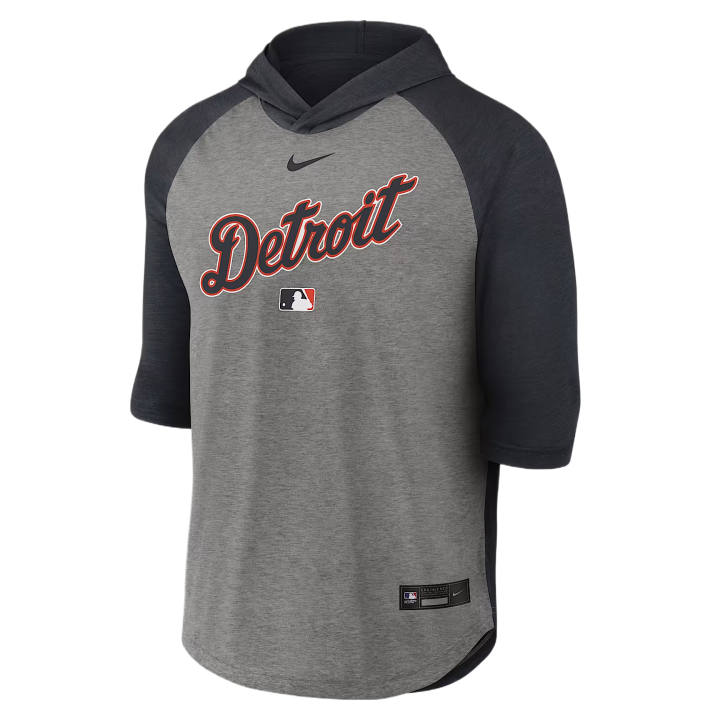Nike Nike Detroit Tigers Sweatshirts Men's Asphalt Blue Hooded Non Detachable Moderate