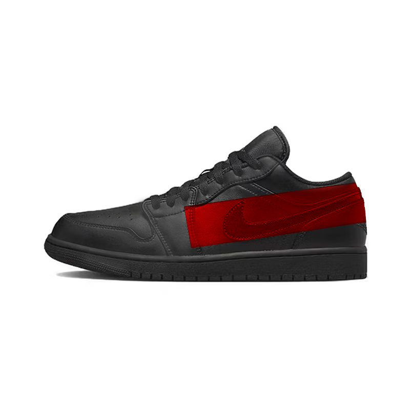 Jordan Jordan Air Jordan 1 Low top Skateboard Shoes Men's Black Red