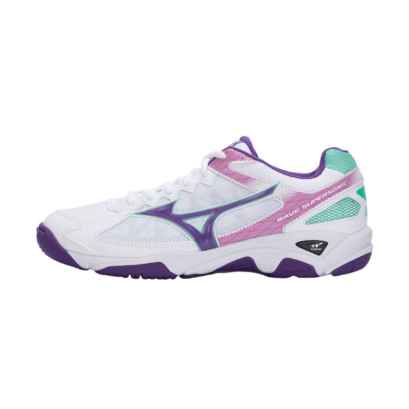 Mizuno Wave Supersonic CN Volleyball Shoes Unisex Low Top White/Purple/Pink