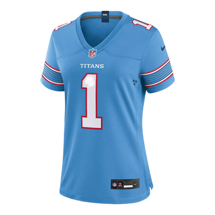 Nike Nike NFL Rugby Jerseys Women's Light Blue V Neck Moderate