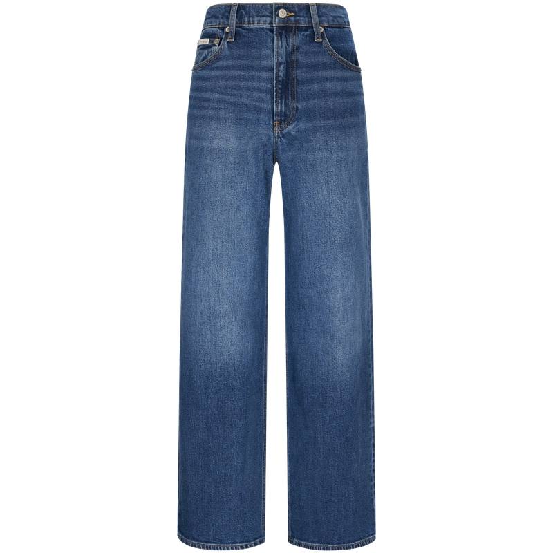Calvin Klein Jeans Women's N0R Denim Blue Moderate Wide Leg Pants