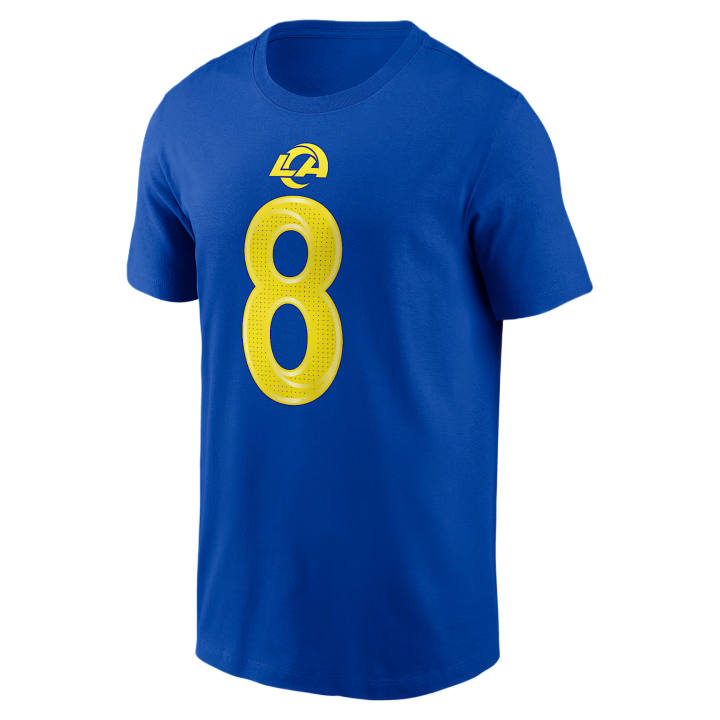 Nike Nike NFL T Shirts Men's Royal Crew Neck Moderate