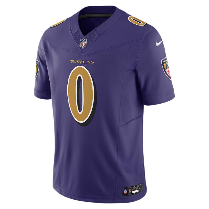 Nike Nike Dri Fit Rugby Jerseys Men's Purple V Neck Moderate