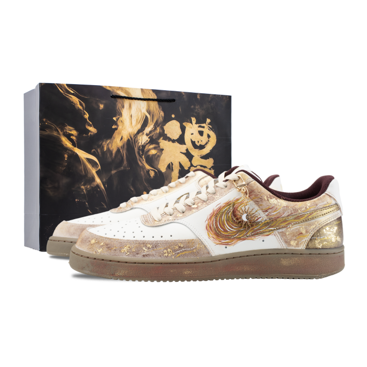 Nike Nike Court Vision Skateboard Shoes Men's Low Top Gold/Brown/White