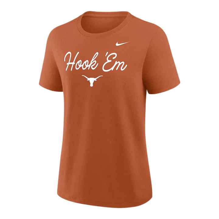 Nike Nike T Shirts Women's Orange Crew Neck Moderate