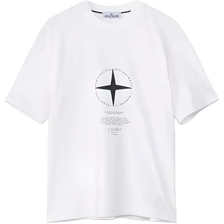 STONE ISLAND Stone Island Light Compass Printed Regular-Fit T-Shirt