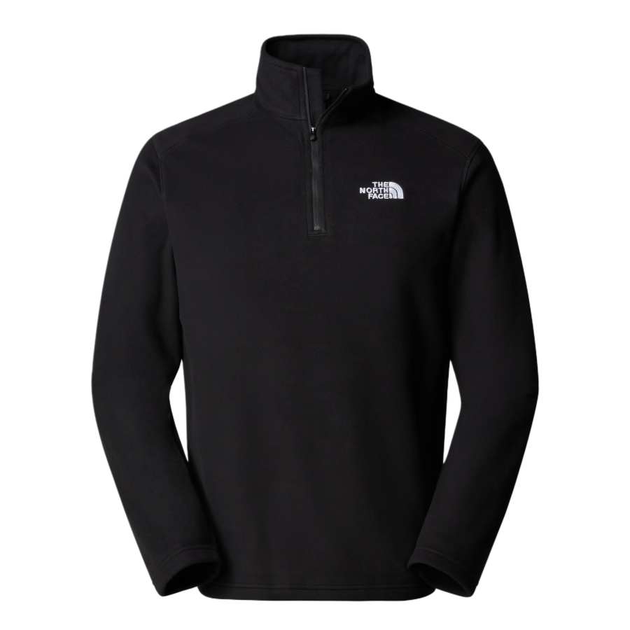 THE NORTH FACE Fleece Tops Men's Black/White Stand Collar Moderate