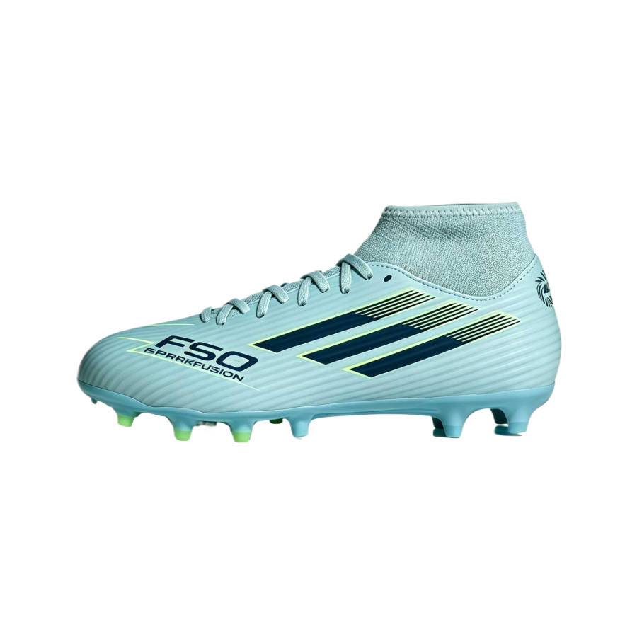 Adidas Adidas F50 Sparkfusion Soccer Shoes Women's Mid Top Almost Blue/Dark Gas Blue/Bright Yellow