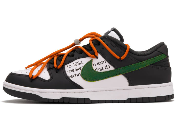 Nike Nike Dunk Skateboard Shoes Unisex Low Top Black White Green