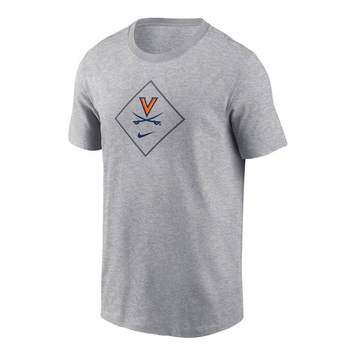 Nike Nike Dri Fit College T Shirts Men's Dark Gray Heather Crew Neck Moderate