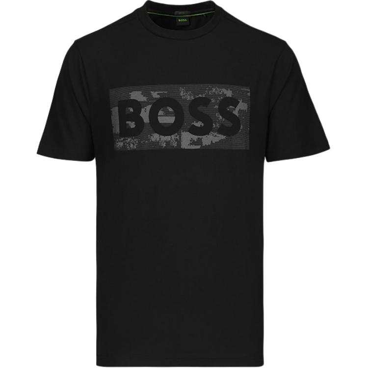 HUGO BOSS T Shirts Men's Black Crew Neck Moderate Straight Fit