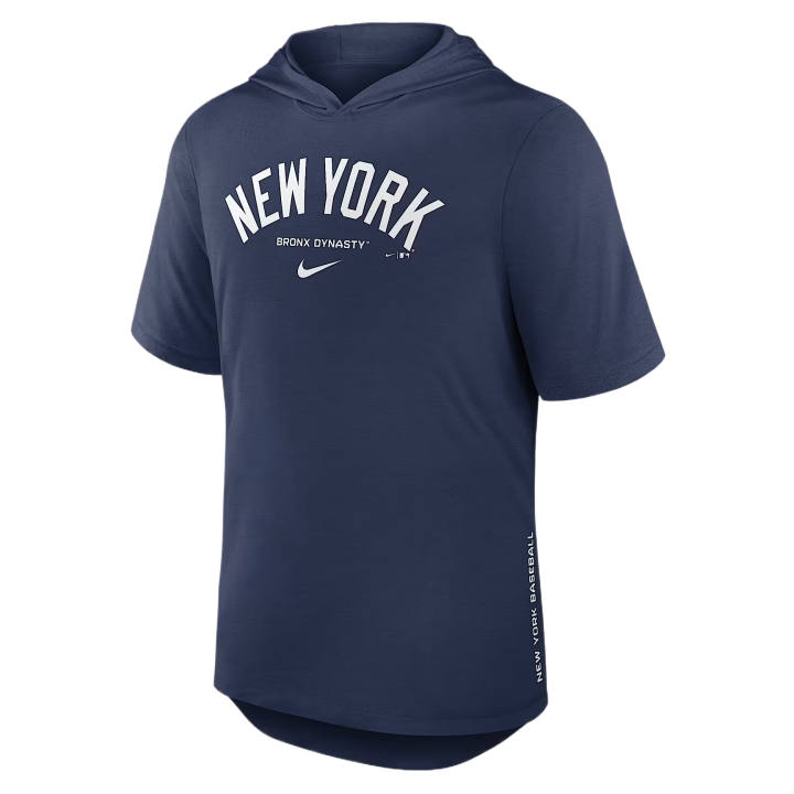 Nike Nike T Shirts Men's Marine Blue Hooded Non Detachable Moderate
