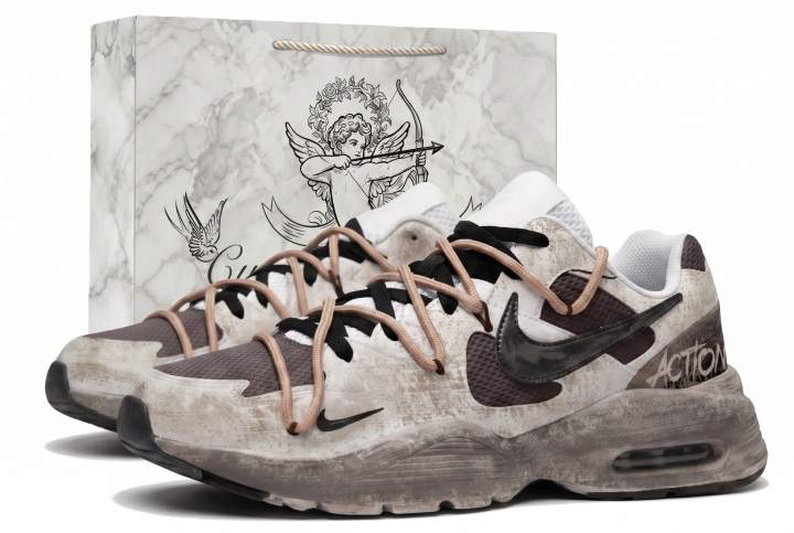 Nike Nike Air Max Fusion Running Shoes Unisex Low Top Brown/White