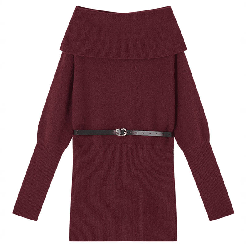 XIANGYING Long Sleeved Dresses Women's Red Moderate