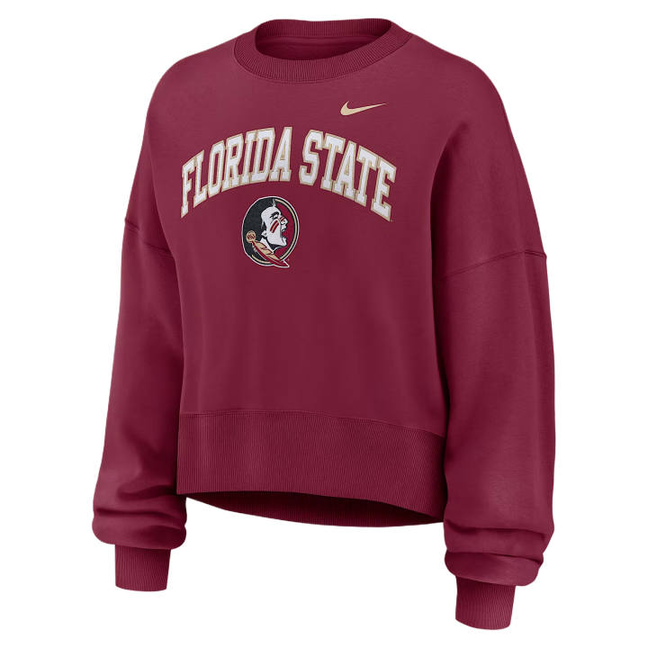 Nike Nike College Sweatshirts Women's Garnet Crew Neck Moderate