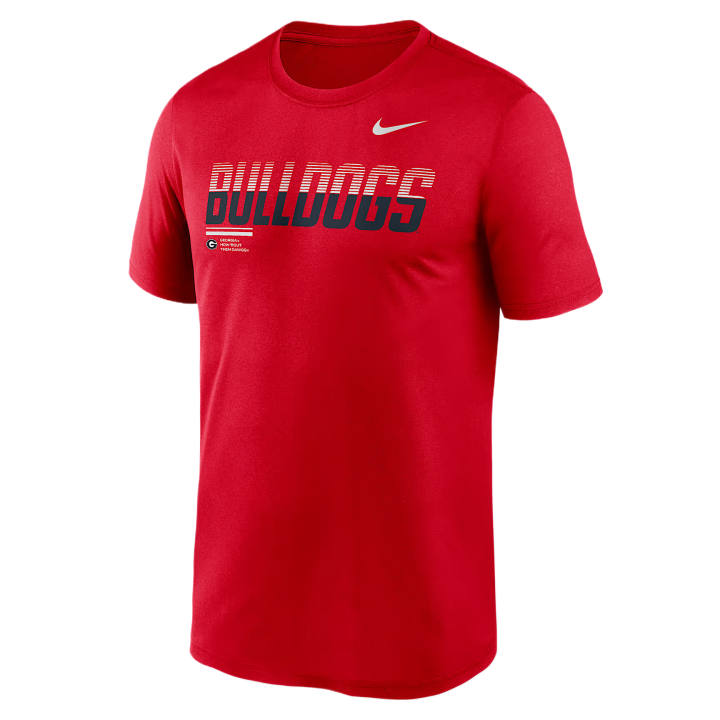 Nike Nike Dri Fit College T Shirts Men's Red Crew Neck