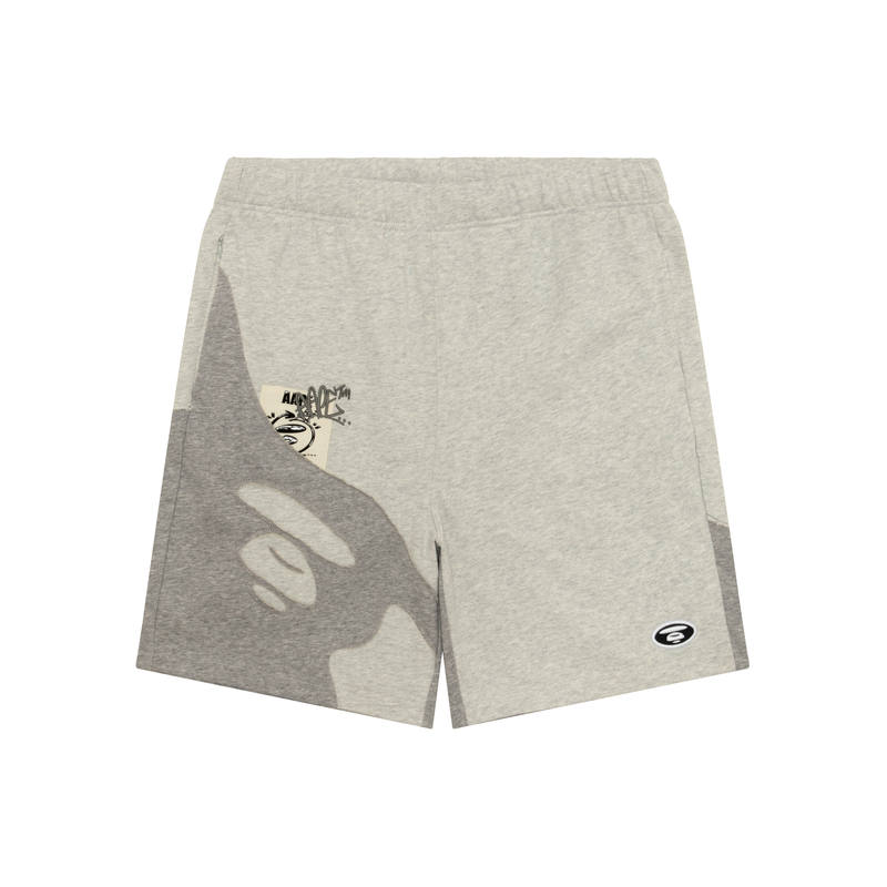 Aape Casual Shorts Men's Gray White WH2 Moderate