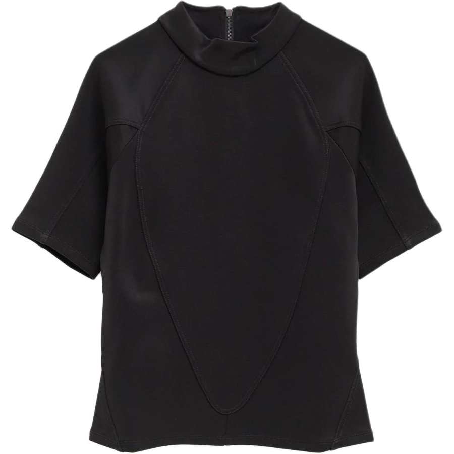 GUCCI T Shirts Men's Black Stand Collar Moderate