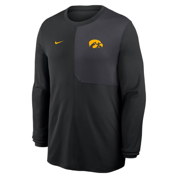 Nike Nike Dri Fit College Sweatshirts Men's Black Crew Neck Moderate