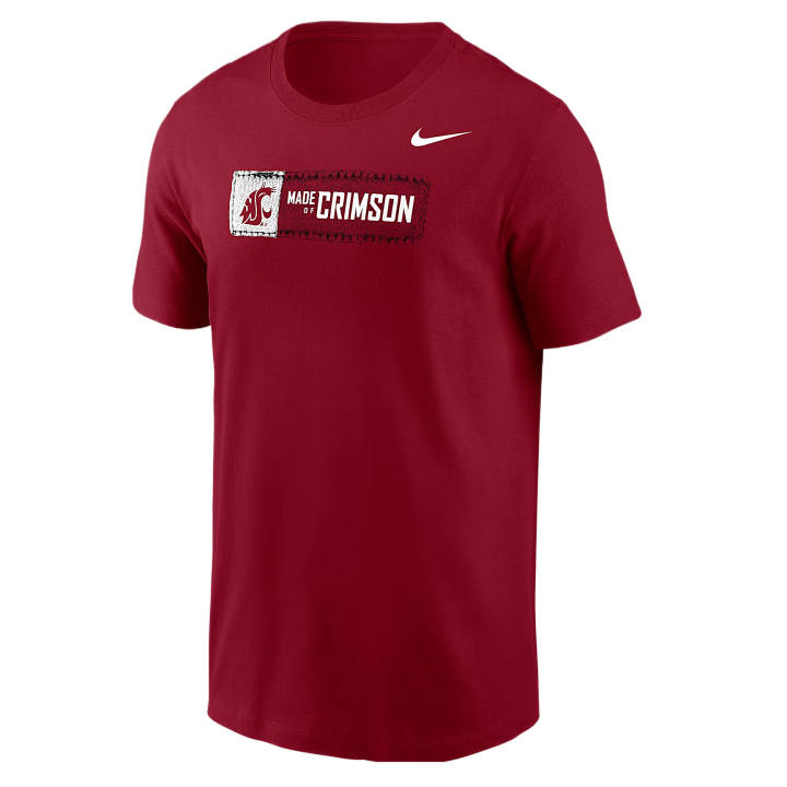 Nike Nike Dri Fit College T Shirts Men's Dark Red Crew Neck Moderate