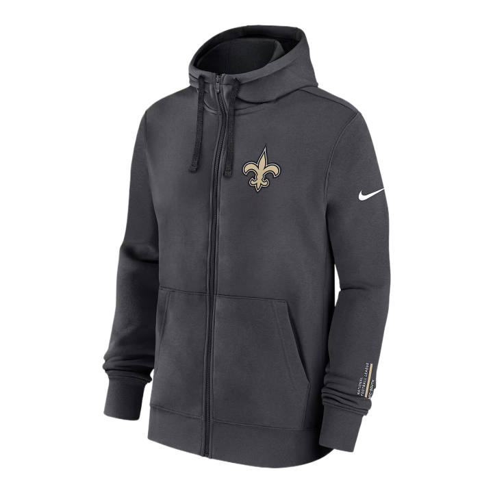 Nike Nike NFL Rugby Jerseys Men's Anthracite Hooded Non Detachable Moderate