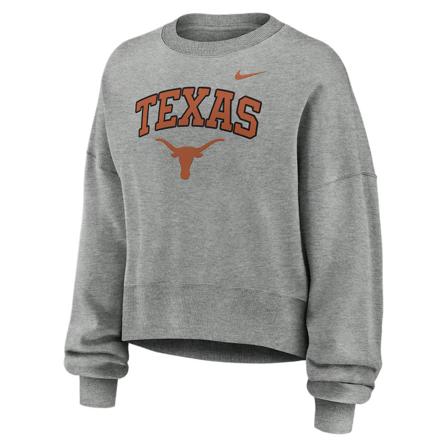Nike Nike College Sweatshirts Women's Gray Heather Crew Neck Moderate