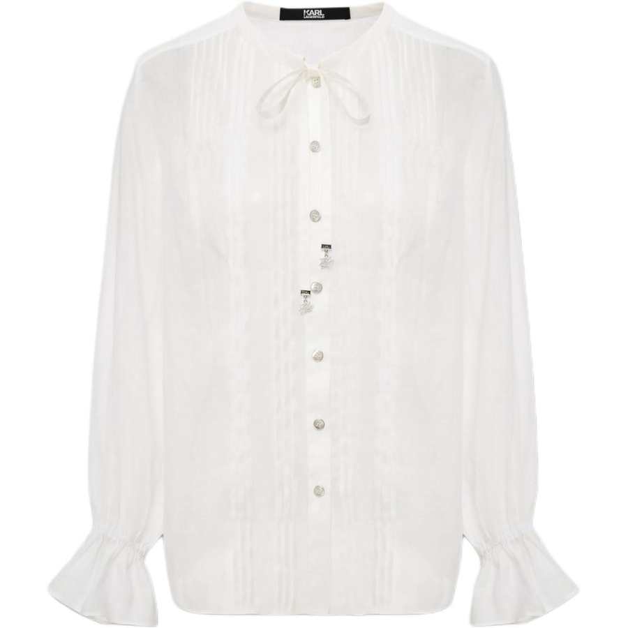 KARL LAGERFELD / Karl Lagerfeld Jeans Shirts Women's White Crew Neck Moderate Other