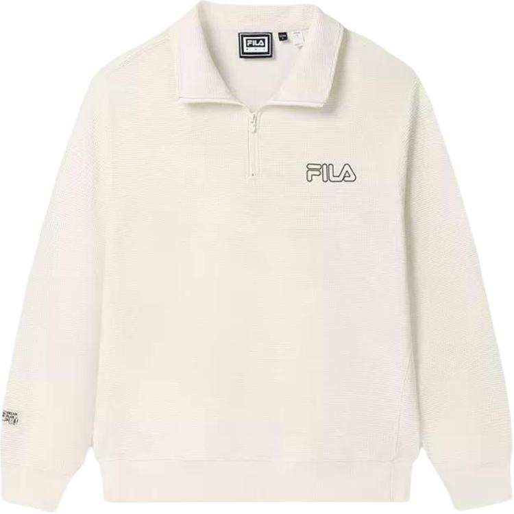 FILA Sweatshirts Unisex Polo Collar Moderate Straight Fit