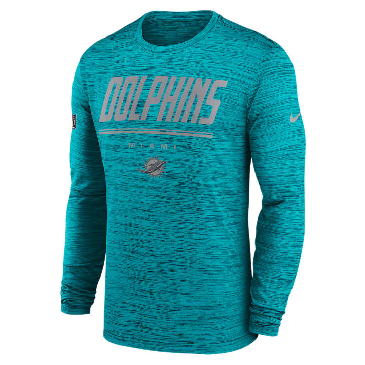 Nike Nike NFL T Shirts Men's Aqua Blue Crew Neck Moderate