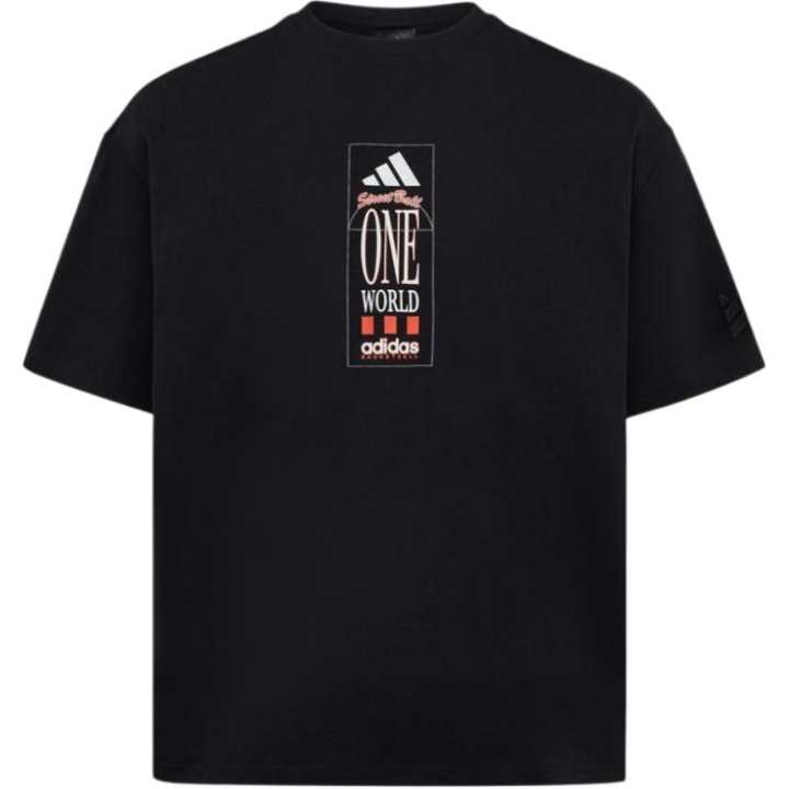 Adidas Adidas T Shirts Men's Black Crew Neck Moderate