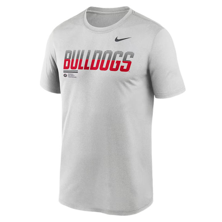 Nike Nike Dri Fit College T Shirts Men's Gray Crew Neck
