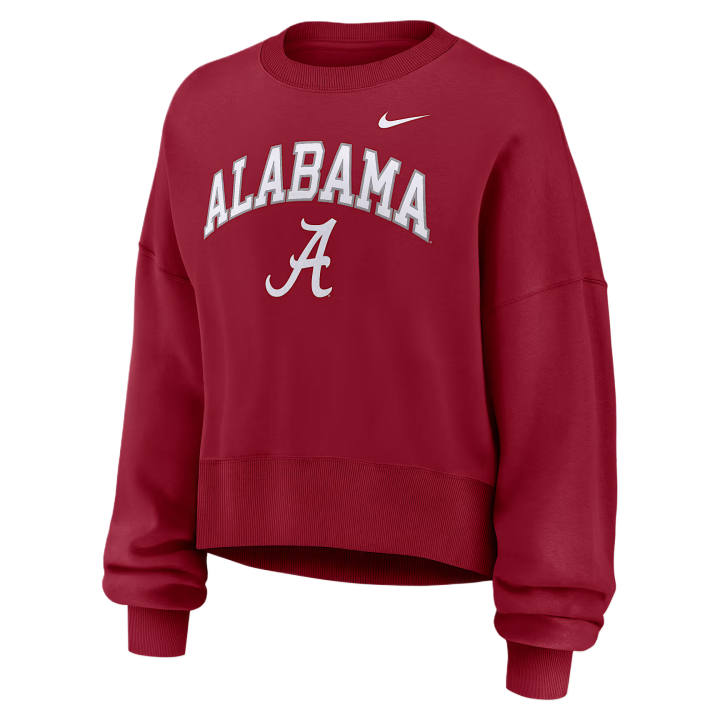 Nike Nike College Sweatshirts Women's Dark Red Crew Neck Moderate