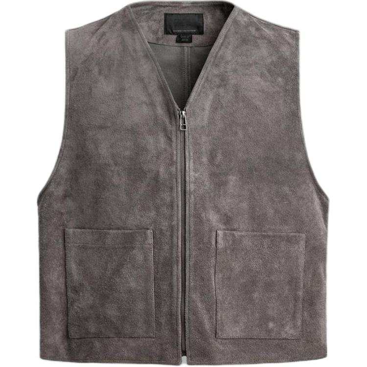 ZARA Tank Tops Men's Gray V Neck Moderate