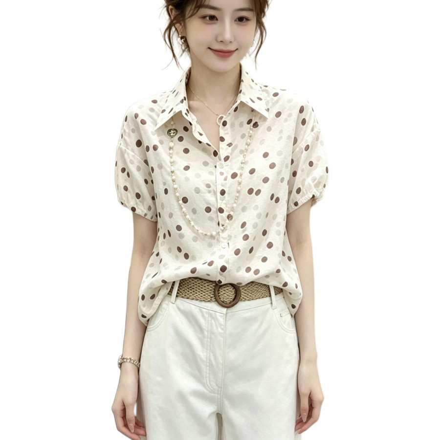 Sugarfunk Sugarfunk Shirts Women's Lapel Moderate Straight Fit