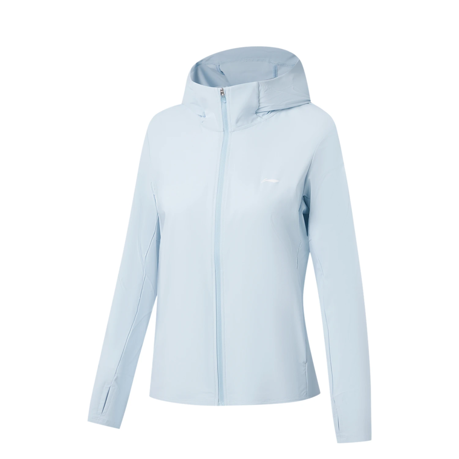 Li-Ning Li Ning Fitness Series Fitness Clothing Women's First Frost Blue Hooded Non Detachable Moderate Straight Fit