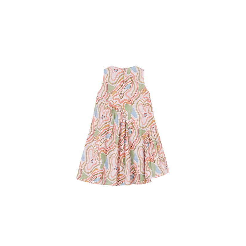 XIANGYING Women's Dresses Crew Neck Thin Midi Skirt