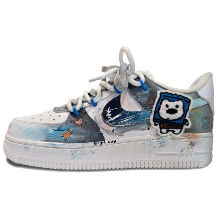 Nike Nike Air Force 1 Skateboard Shoes Unisex Low Top Blue
