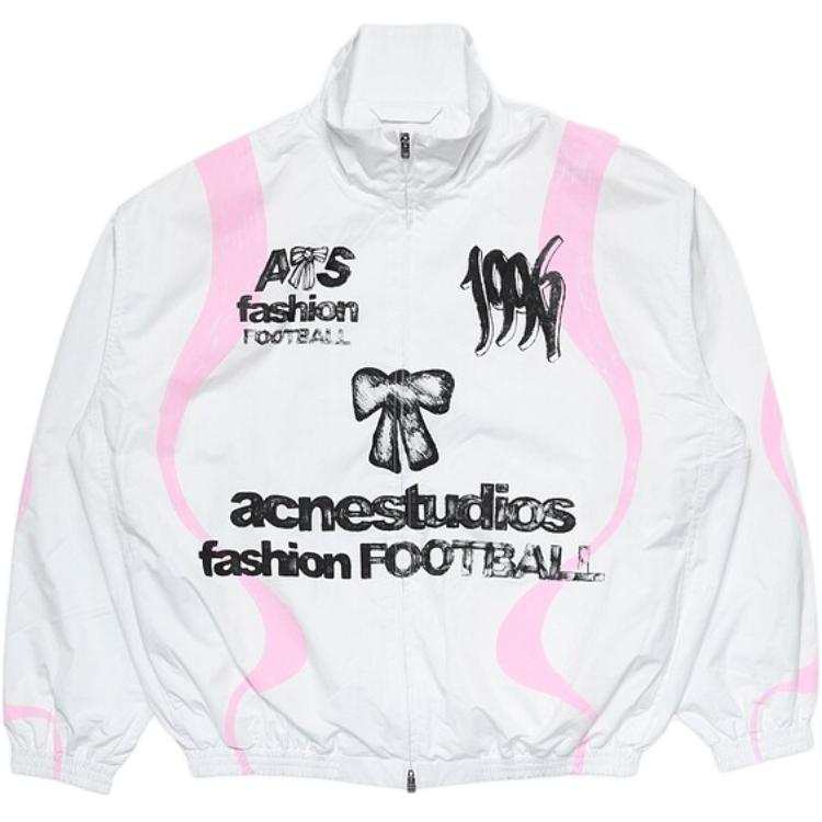 Acne Studios Acne Studios Soccer Ball Capsule Collection Jackets Men's White Stand Collar Moderate Other