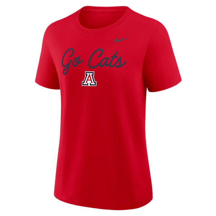 Nike Nike T Shirts Women's Red Crew Neck Moderate