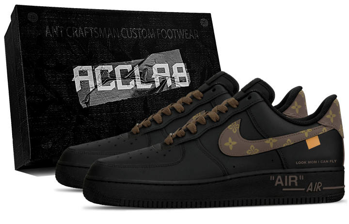 Nike Nike Air Force 1 Skateboard Shoes Men's Low Top Black/Brown