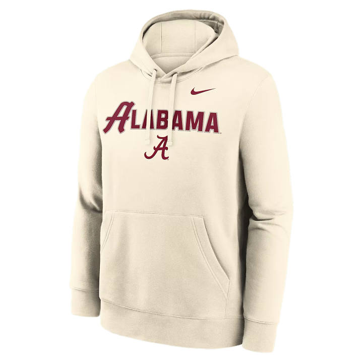 Nike Nike College Sweatshirts Men's Natural/Team Dark Red Hooded Non Detachable Moderate