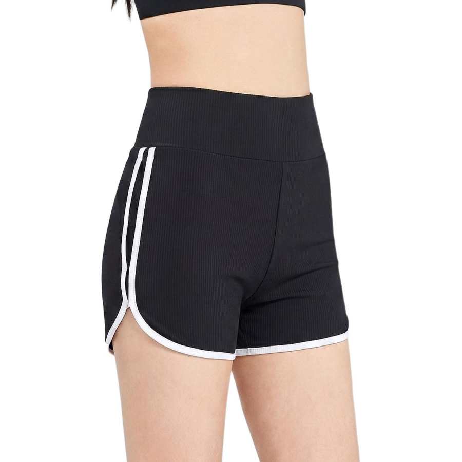 Barbie Sports Shorts Women's Black Thin Straight Fit Pants