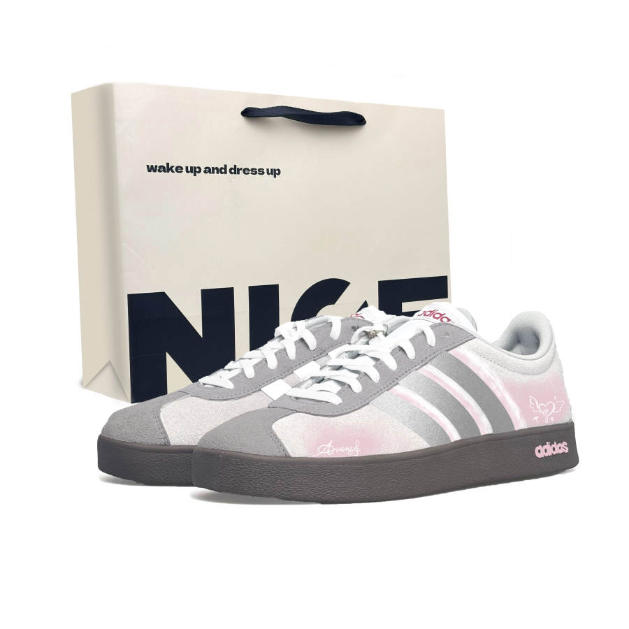 Adidas Adidas Vl Court Classic German Army Trainers Unisex Low Top Gray