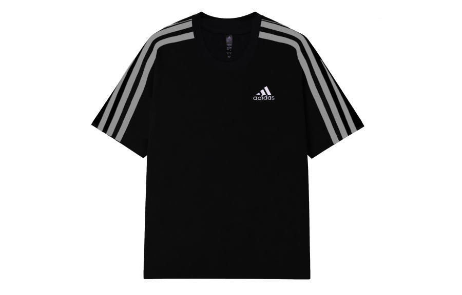Adidas Adidas MUST HAVES T Shirts Unisex Black Crew Neck Moderate Straight Fit